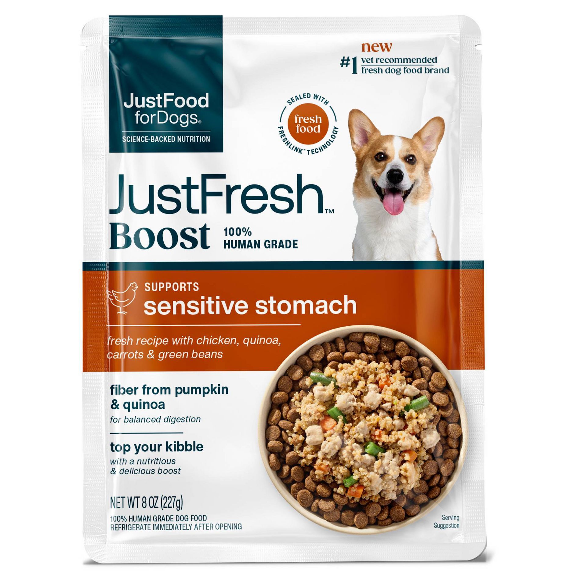 JustFoodForDogs Boost Sensitive Stomach Chicken Flavor Wet Dog Food - 8oz