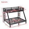 Twin XL Over Queen Bunk Bed with Ladder and Guardrails - 3 of 4