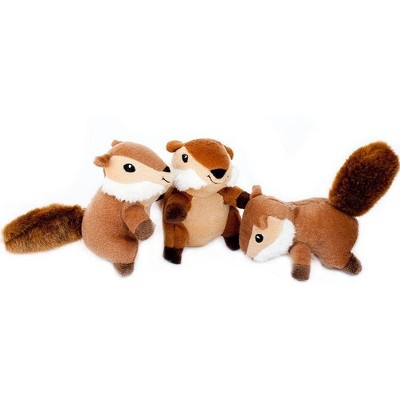 ZippyPaws Miniz Chipmunks Dog Toy - 3pk
