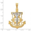 Black Bow Jewelry 14k Two Tone Gold Diamond-cut Mariner's Crucifix Cross Pendant - 4 of 4