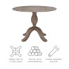 Torino Traditional Dining Tables Rustic Brown - Linon: Solid Wood, Seats 4, 42" Diameter - image 2 of 4