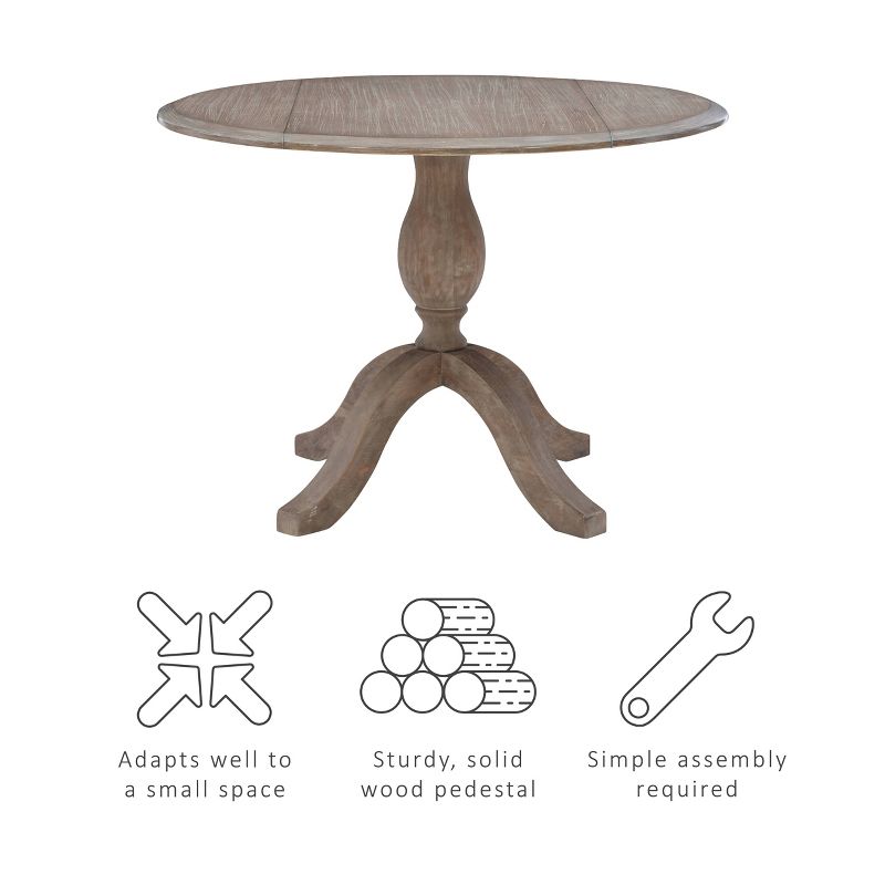 Torino Traditional Dining Tables Rustic Brown - Linon, 3 of 18
