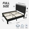 Velvet Upholstered Wingback Bed Frame | with Storage Base | Plywood Structure & Linen Headboard | No Box Spring Needed | Easy Assembly - 2 of 4