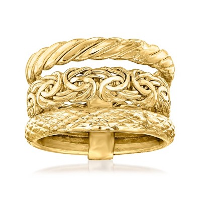 Ross-Simons 14kt Yellow Gold Jewelry Set: 3 Stacked Rings