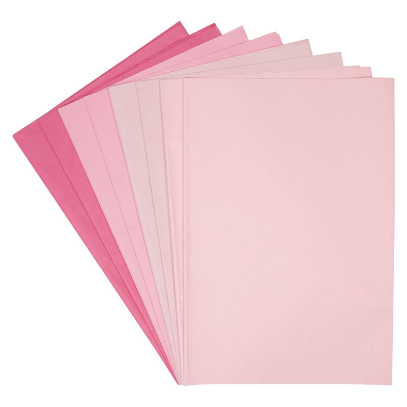 Juvale 160 Sheets Bulk Pastel Colored Tissue Paper for Gift Wrap Bags, Birthday Party Presents Wrapping, 4 Pink Colors, 15 x 20 in, 1 of 8