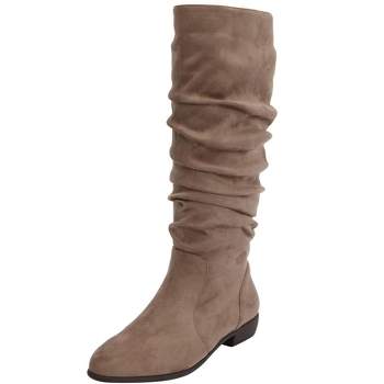 Comfortview Wide Width Shelly Wide Calf Slouch Boot Tall Knee High Women's Winter Shoes