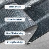 Acekool Modern Geometric Rug - Washable 5x7 Non-Slip Area Carpet in Black & Grey - 4 of 4