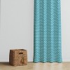 Bacati - Pin Dots Aqua Window Curtain Panel - 2 of 4