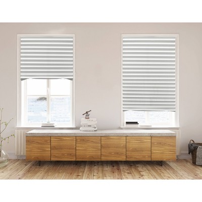 1pc 36"x72" Light Filtering Pleated Paper Window Shade White - Lumi Home Furnishings