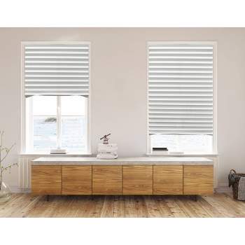 36"x72" Lumi Home Furnishings Light Filtering Pleated Paper Window Shade White