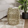 Christopher Knight Home Miles Modern Aluminum Drum Shape End Table Gold - 2 of 4