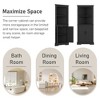 Okak Tall Freestanding Bookcase Bathroom Cabinet with 2 Doors & 2 Shelves,Floor Corner Storage Cabinet for Bathroom,Living Room - 4 of 4