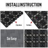 SEVOBAL 11 Pack Carpet Tiles 12" x 12" Interlocking Outdoor Flooring Anti Slip Easy Install for Patio Balcony Garden, Gray, 4.6"*4.6"*0.35" - 3 of 4