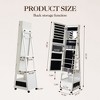 1SET MDF 360° Rotating Jewelry Cabinet with Rotating Jewelry Cabinet Feature - 2 of 4