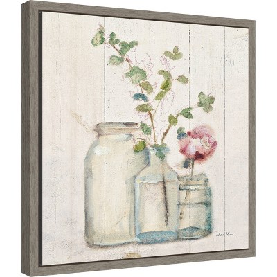 Amanti Art Blossoms on Birch IV by Cheri Blum Canvas Wall Art Print Framed 16-in. x 16-in.