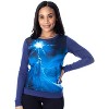 Seven Times Six Disney Women's Juniors Frozen Elsa Ice Powers Sublimated Pullover Top Blue - 3 of 4