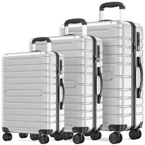 SKONYON 3-Piece Hardshell Luggage Set (20", 24", 28") –  PC+ABS, TSA-Approved Lock, Spinner Wheels & YKK Zippers - 1 of 4