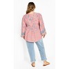 Women's Plus Size Angel Falls Top - blush | CITY CHIC - 3 of 4