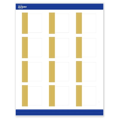 Avery Printable Square Cards, Gold-Dipped Edge, 2" x 2", Matte White Square Cards, Laser/Inkjet, 120ct, Great for Business Cards