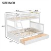 RISOKEYS Twin over Full Convertible Beds, Bunk Bed with 2 Storage Drawers and Ladder, Can be Devided into 2 Beds, No Spring Box Needed, Espresso - 3 of 4