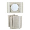 Unique Bargains Woven Anti-slip Heat Resistant PVC Placemat 18" x 12" White Beige 6 Pcs - 4 of 4