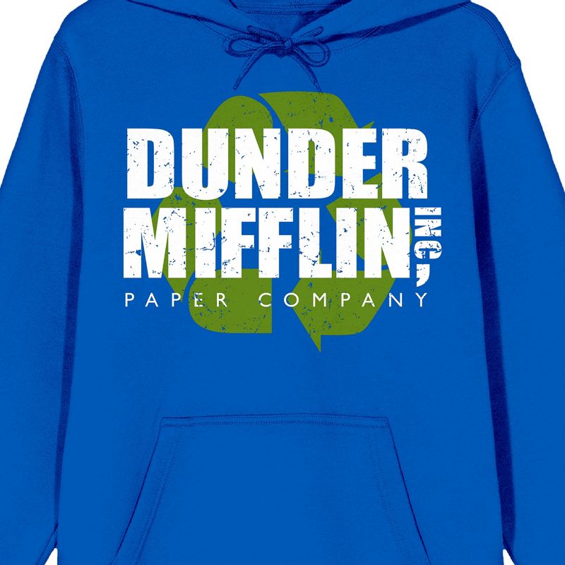 The Office Dunder Mifflin Inc Paper Company Adult Royal Blue Hoodie, 2 of 4