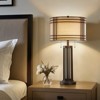 GTCLIGHTING Farmhouse Table Lamps for Living Room,30.5in Black Bedside Lamps with Dual Pull Chain Switch for Bedroom Office - 2 of 4