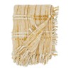 Saro Lifestyle Rustic Fringed Striped Throw, Gold, 50"x60" - 2 of 3
