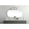 Elegant Lighting Metal Frame Oval Mirror 30x60 Inch in Silver - 2 of 4
