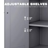 Hyleory Bathroom Floor Storage Cabinet, Freestanding Bathroom Storage Unit with 2 Adjustable Shelves, 11.8 x 23.6 x 31.5 Inches - 3 of 4