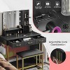 Bestier Vanity Set with Lighted Mirror & Power Outlet, Makeup Table with Drawers & Cushioned Stool for Bedroom - 3 of 4