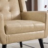 Ridstar Upholstered Modern Soft Lounge Chair & Accent Chair With Arm Support And Solid Leg-Black - 4 of 4