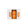 Smead A-Z Color-Coded Bar-Style End Tab Labels Letter U Light Orange 500/Roll 67091 - 4 of 4