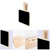 Unique Bargains Wood Mini Chalkboard Signs Tags with Clip for Weddings Message Board Notes 12 Pcs - image 3 of 4