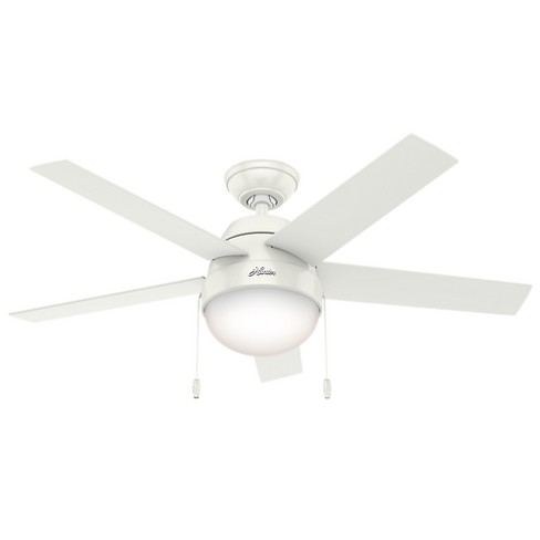 46 Anslee Fresh White Ceiling Fan With Light Hunter Fan Target