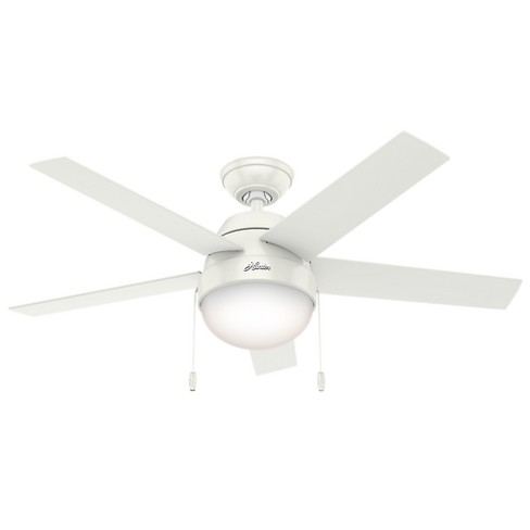 46 Anslee Fresh White Ceiling Fan With Light Hunter Fan