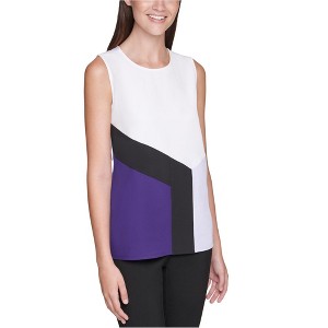 Calvin Klein Womens Colorblock Sleeveless Blouse Top - 1 of 1