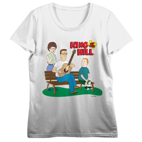 King Of The Hill Characters In Conversation Crew Neck Short Sleeve White  Women's Crop Top : Target