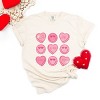 S.W.Smiley Sweethearts Chart Distressed - Women's Garment Dyed Graphic T-Shirt - 3 of 4