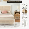 Bed Frame with Headboard and Footboard, Boho Bed Frame with Heavy Duty Sturdy Steel Slat Support - 3 of 4