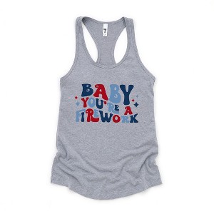 Simply Sage Market Women's Baby You're A Firework Retro Racerback Tank - 1 of 3