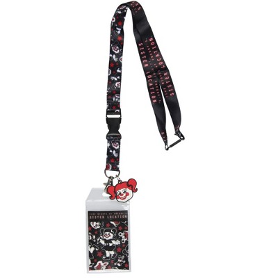 Five Nights At Freddy's Sister Location Id Badge Holder Lanyard W/ Rubber  Pendant Multicoloured : Target