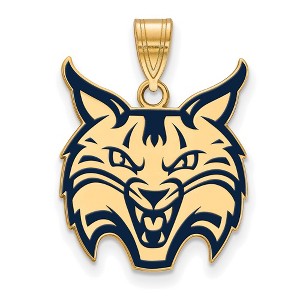 Black Bow Jewelry 14k Yellow Gold Plated Sterling Silver Quinnipiac Bobcats NCAA Large Pendant - 1 of 2