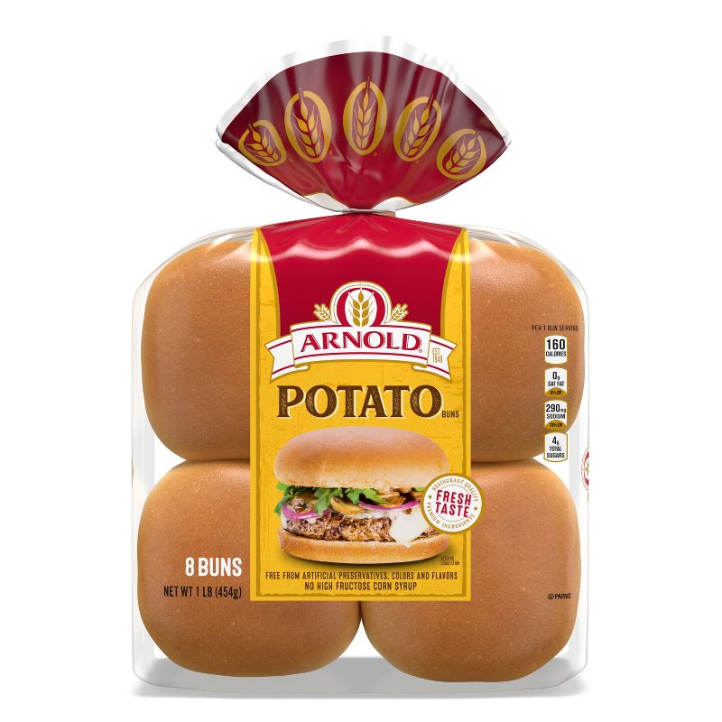 Arnold Potato Hamburger Buns - 16oz/8ct, 1 of 7