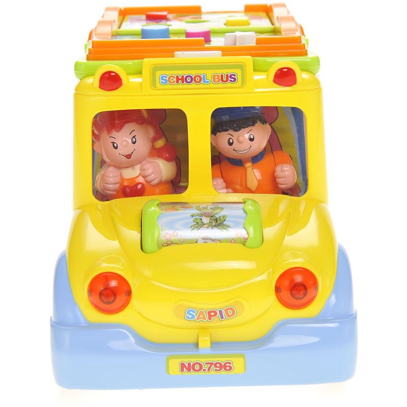 Ready! Set! Go! Educational Interactive School Bus Toy With Flashing Lights & Sounds, Great for Kids and Toddlers, 4 of 17
