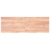 vidaXL Wall Shelf Light Brown 70.9 in.x23.6 in.x(0.8 in.-1.6 in.) Treated Solid Wood Oak - 4 of 4
