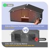 Sandinrayli Outdoor Cat House Insulated Feral Cat Shelter Outside Weatherproof for Multiple Cats, Gray - 2 of 4