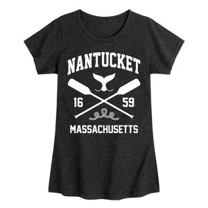 Girls' - Instant Message - Nantucket Fitted Short Sleeve Graphic T-Shirt - 1 of 4