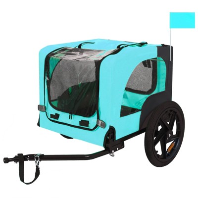 VisioGear Outdoor Foldable Pet Stroller, Dog Stroller with Mesh Screen Layer for Elder Pets, Yellow & Black, 42.52"*31.5"*27.5"