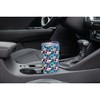Elanze Designs 20 oz Stainless Steel On the Go Insulated Travel Tumbler With Push Top Lid, Nana Pink & Blue Floral Blue - 3 of 4